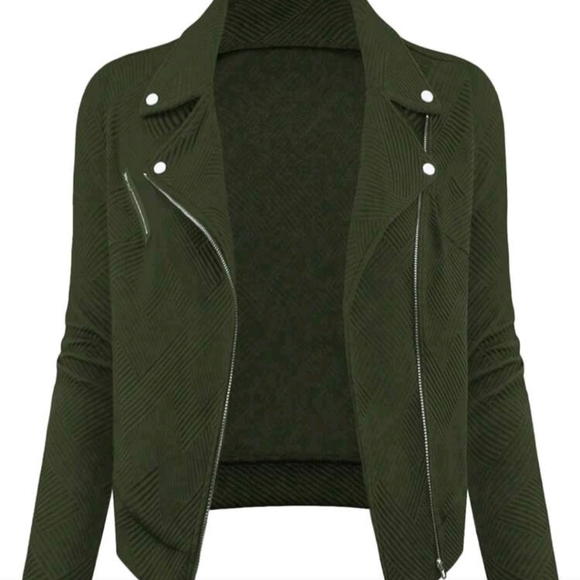 Women's Solid Color Long Sleeve Jacket - Picture 5 of 5